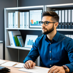 **

A data scientist in a modern, bright office, fully clothed in professional attire, working at a computer with data visualizations on the screen. Shelves in the background contain neatly organized books and server equipment. Focus on the data scientist's focused expression. Safe for work, appropriate content, perfect anatomy, correct proportions, natural pose, professional, high quality.

**