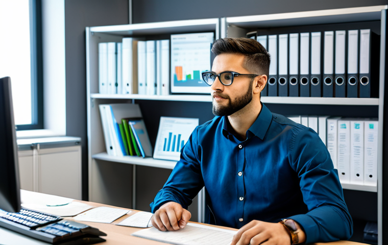 **

A data scientist in a modern, bright office, fully clothed in professional attire, working at a computer with data visualizations on the screen. Shelves in the background contain neatly organized books and server equipment. Focus on the data scientist's focused expression. Safe for work, appropriate content, perfect anatomy, correct proportions, natural pose, professional, high quality.

**