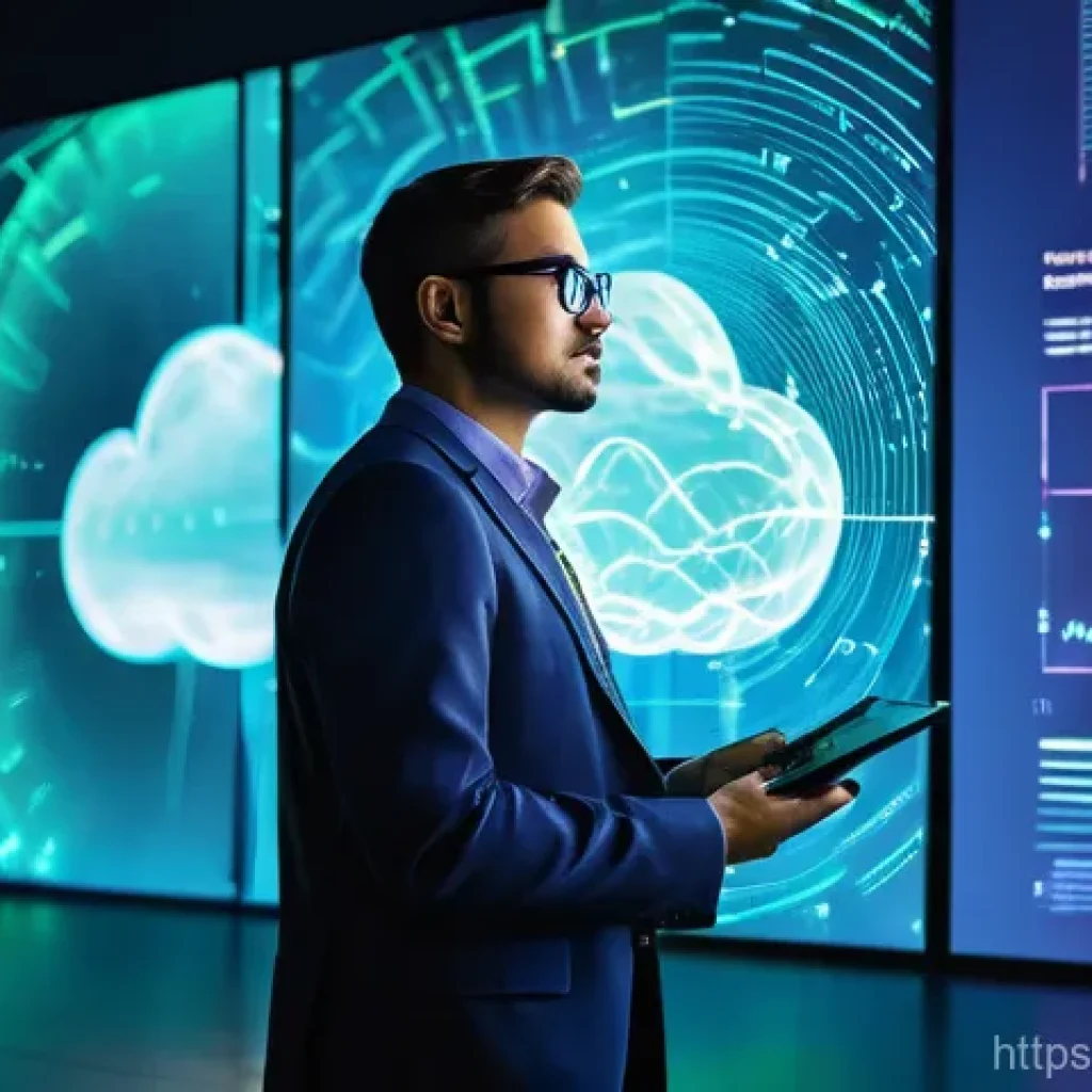 데이터과학을 위한 클라우드 플랫폼 비교 - **Prompt:** A diverse data scientist, dressed in smart casual attire, stands confidently in a futuri...