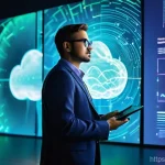 데이터과학을 위한 클라우드 플랫폼 비교 - **Prompt:** A diverse data scientist, dressed in smart casual attire, stands confidently in a futuri...