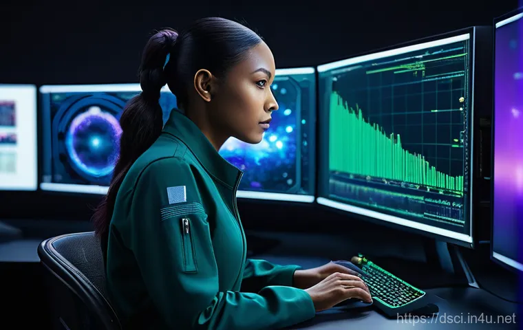 데이터과학을 위한 클라우드 플랫폼 비교 - **Prompt:** A diverse data scientist, dressed in smart casual attire, stands confidently in a futuri...