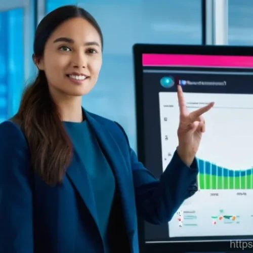 Home 14 데이터과학자 연봉 협상 팁 - **Image Prompt 1: Data-Driven Performance Showcase**
A confident young data scientist, dressed i...