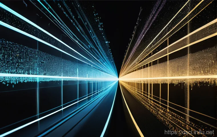 데이터과학 업무에서의 데이터 품질 관리 - A futuristic, pristine semiconductor AI factory floor. Advanced robotic arms are meticulously workin...